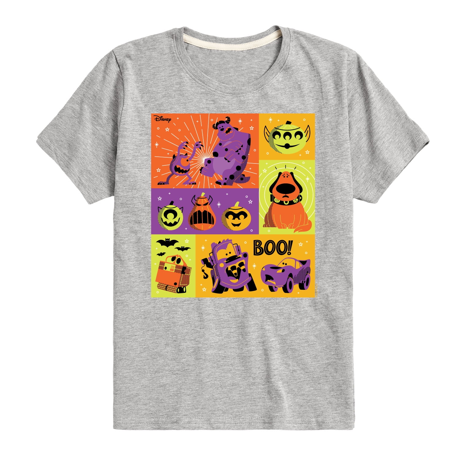 Disney Pixar - Halloween Movie Grid - Toddler & Youth Short Sleeve ...
