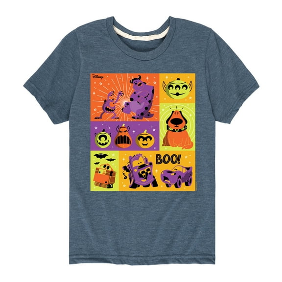 Disney Pixar - Halloween Movie Grid - Toddler & Youth Short Sleeve Graphic T-Shirt