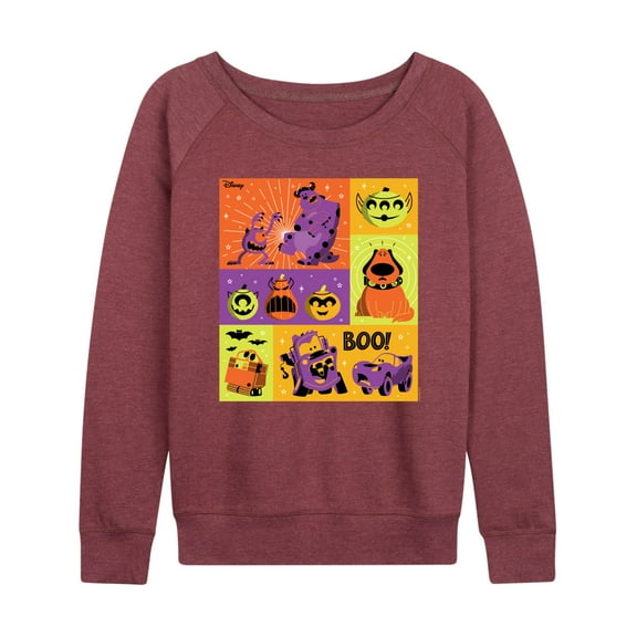 Disney Pixar - Halloween Movie Grid - Women's Lightweight French Terry Long Sleeve Shirt