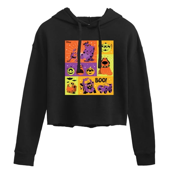 Disney Pixar - Halloween Movies Grid - Juniors Cropped Pullover Hoodie