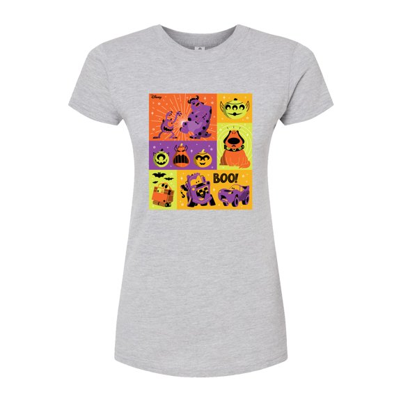 Disney Pixar - Halloween Movies Grid - Juniors Fitted Graphic T-Shirt