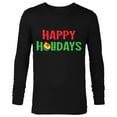thumbnail image 1 of Disney & Pixar Happy Holidays Pixar Ball Christmas Ornament - Long Sleeve T-Shirt for Men - Customized-Black, 1 of 5