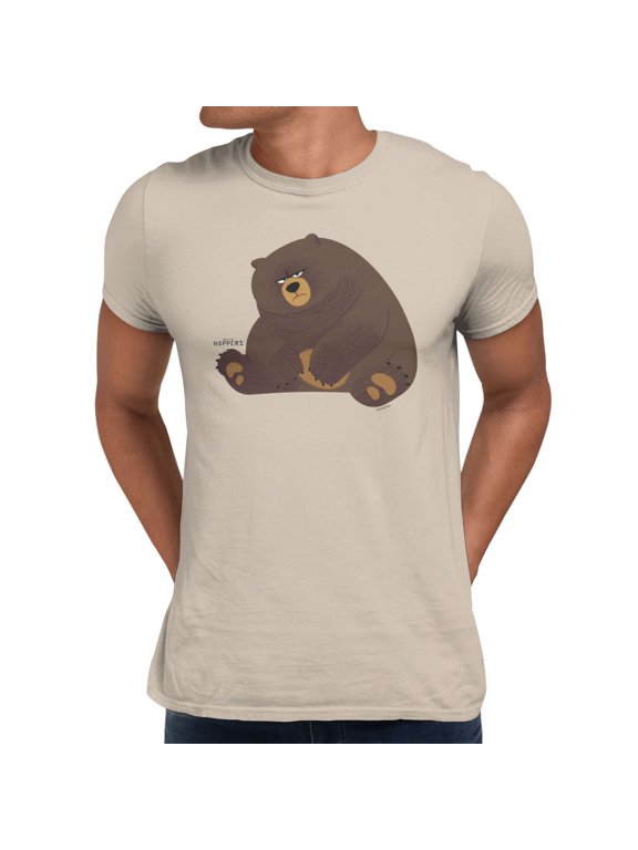 Pixar Hoppers Grumpy Ellen Bear Men's T Shirt (Beige, S-XXXL)