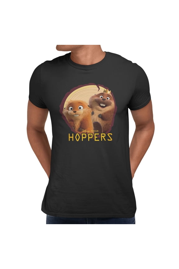 Pixar Hoppers Log Photo Men's T-Shirt (Black, S-3XL)