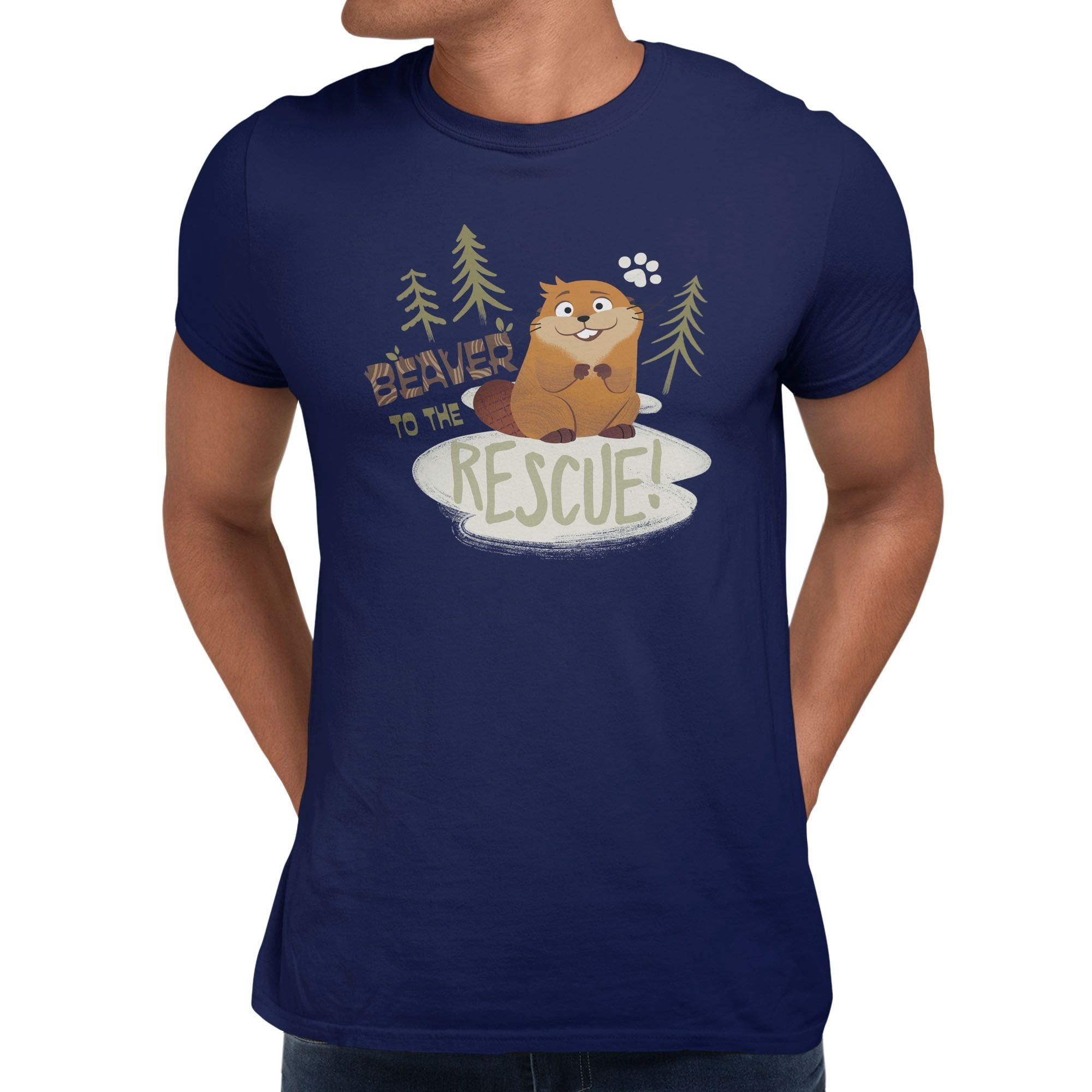 Disney Pixar Hoppers Beaver Rescue Men's T Shirt (Navy, S-3XL ...