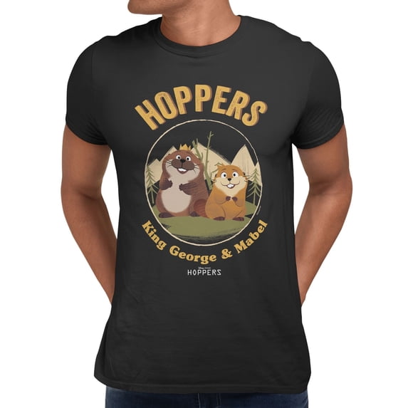 Disney Pixar Hoppers Flat Circle Men's T Shirt (Black, S-3XL)