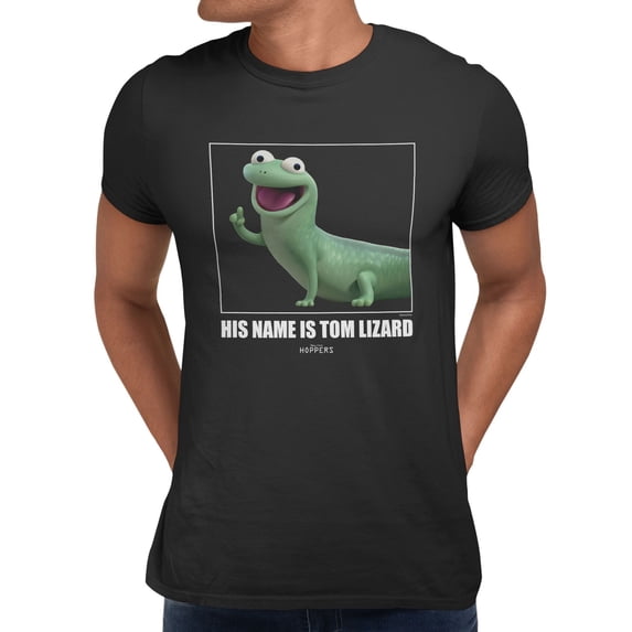 Disney Pixar Hoppers He Is Tom Lizard Men's T Shirt (Black, S-3XL)