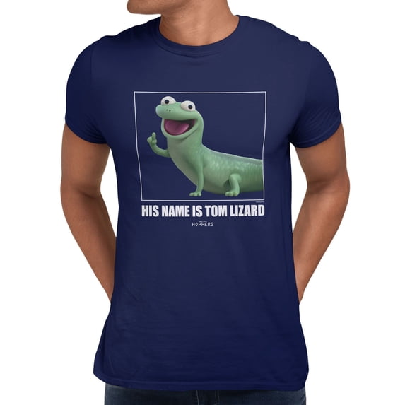 Disney Pixar Hoppers He Is Tom Lizard Men's T Shirt (Navy, S-3XL)