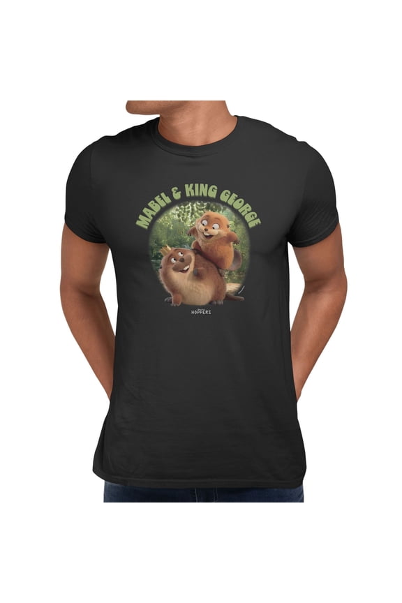 Pixar Hoppers Mabel And King George Forest Circle Men's T Shirt (Black, S-3XL)