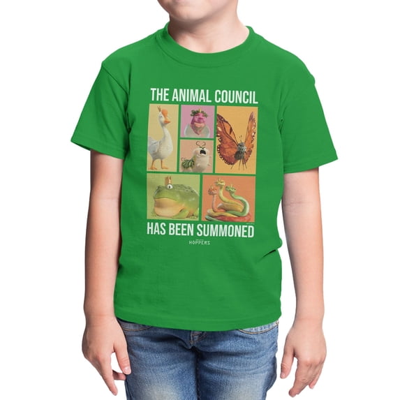 Disney Pixar Hoppers Animal Council Summoned Youth T Shirt (Irish Green, XS-XL)