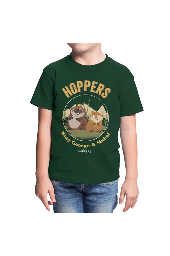 Pixar Hoppers Flat Circle Youth T Shirt (Forest Green, XS-XL)