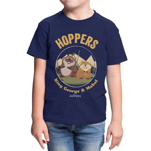 Disney Pixar Hoppers Flat Circle Youth T Shirt (Navy, XS-XL)