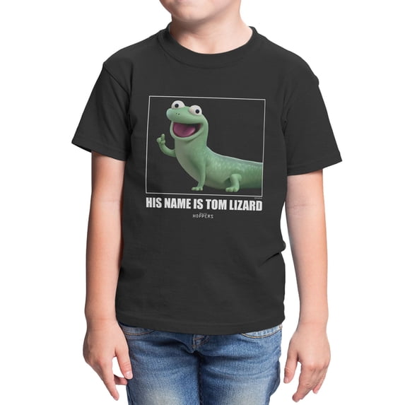 Disney Pixar Hoppers He Is Tom Lizard Youth T Shirt (Black, XS-XL)