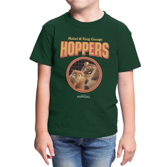 Disney Pixar Hoppers Mabel And George Circle Youth T Shirt (Forest Green, XS-XL)