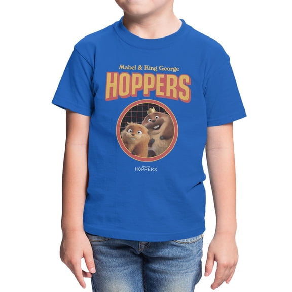 Disney Pixar Hoppers Mabel And George Circle Youth T Shirt (Royal, XS-XL)