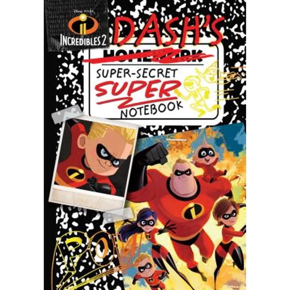 Pre-Owned Disney Pixar Incredibles 2: Dash's Super-Secret Super Notebook (Hardcover) 1684122457 9781684122455