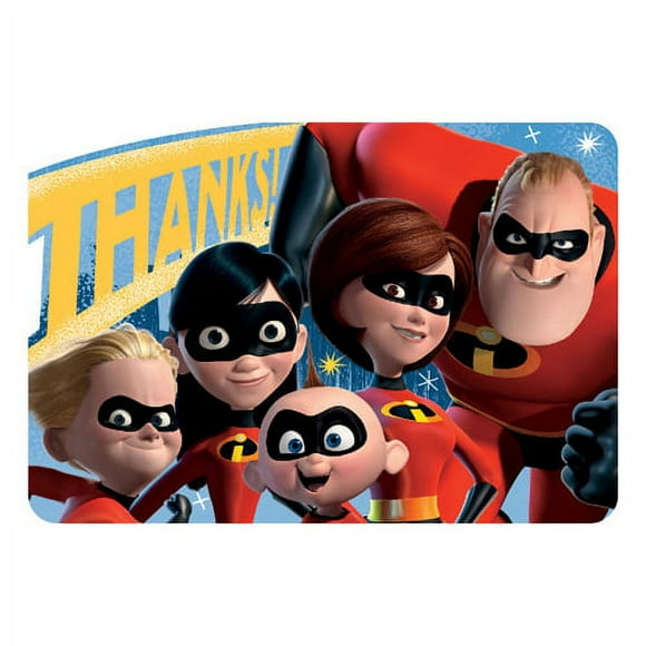 Disney / Pixar Incredibles 2 Thank You Postcards and Envelopes, 8 Ct.