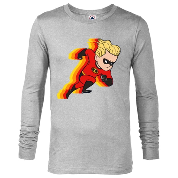 Disney Pixar Incredibles Dash Parr Running T-Shirt - Long Sleeve T-Shirt for Men - Customized-Athletic Heather
