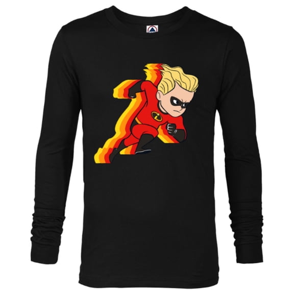 Disney Pixar Incredibles Dash Parr Running T-Shirt - Long Sleeve T-Shirt for Men - Customized-Black