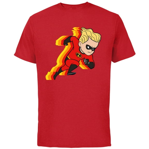 Disney Pixar Incredibles Dash Parr Running T-Shirt - Short Sleeve Cotton T-Shirt for Adults - Customized-Red