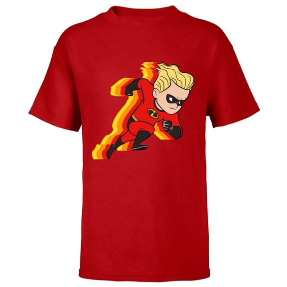 Disney Pixar Incredibles Dash Parr Running T-Shirt - Short Sleeve T-Shirt for Kids - Customized-Red