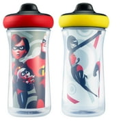 THE FIRST YEARS Disney-Pixar Incredibles Insulated Hard Spout Sippy Cups With One Piece Lid, 9 Oz, 2 Pack