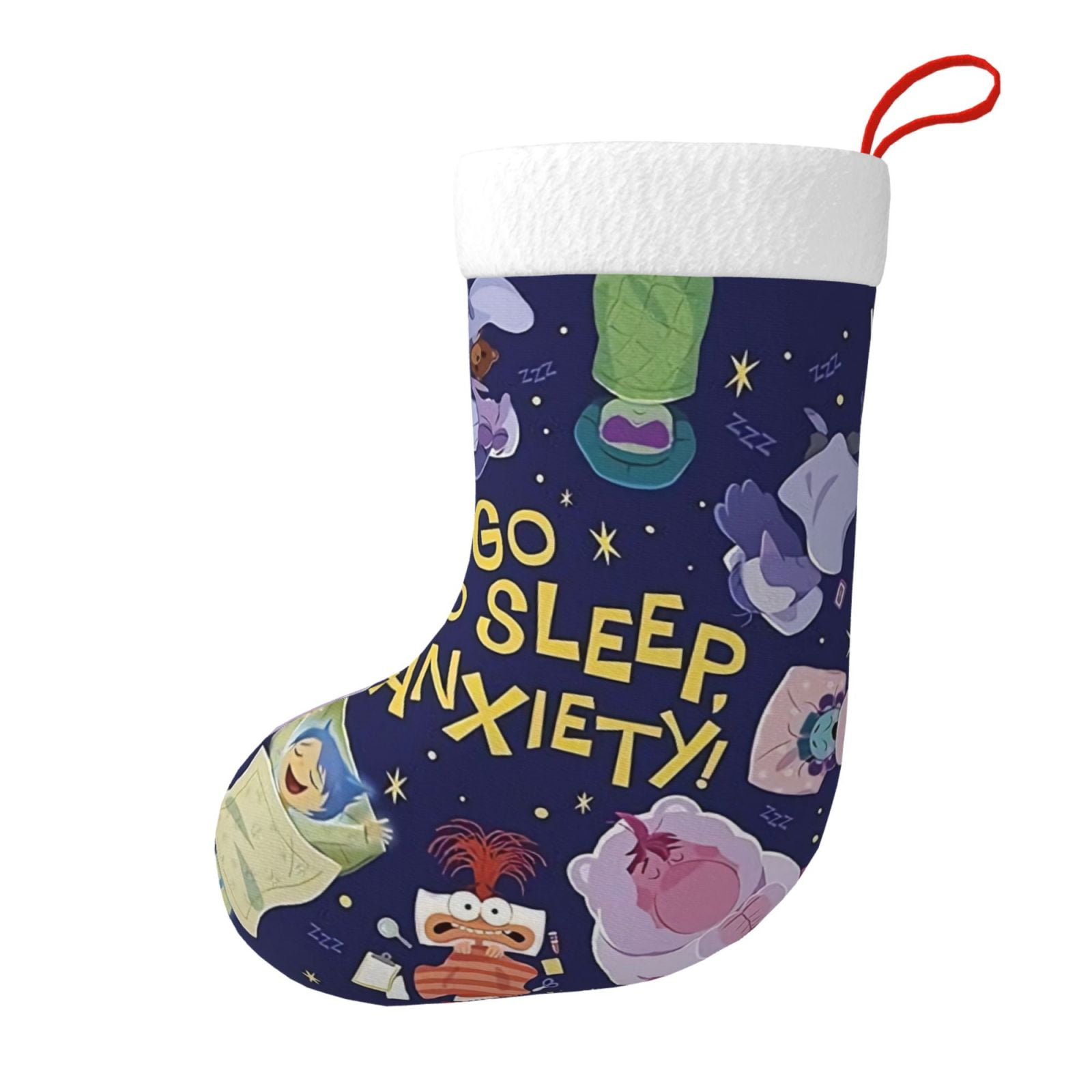 Inside Out 2 Go To Sleep Anxiety Disney-Pixar Inside Out 2 Go To Sleep,Anxiety! Christmas Stocking,Santa
