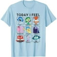 thumbnail image 1 of Disney Pixar Inside Out 2 Today I Feel... Vintage Panels T-Shirt, Cute Unisex Shirt For Men Women, Light Blue Color, Size XL, 1 of 2