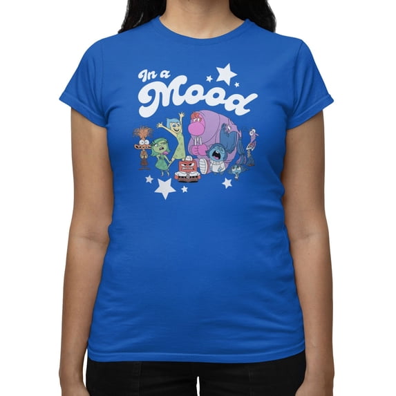 Disney Pixar Inside Out 2 Women's In A Mood Groupshot T-Shirt (Sand, S-XXL)