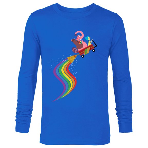 Disney Pixar Inside Out Bing Bong and Joy Rainbow T-Shirt - Long Sleeve T-Shirt for Men - Customized-Royal