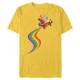 thumbnail image 1 of Disney Pixar Inside Out Bing Bong and Joy Rainbow T-Shirt- Short Sleeve Blended T-Shirt for Adults - Customized-Yellow, 1 of 5
