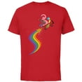 thumbnail image 1 of Disney Pixar Inside Out Bing Bong and Joy Rainbow T-Shirt - Short Sleeve Cotton T-Shirt for Adults - Customized-Red, 1 of 5