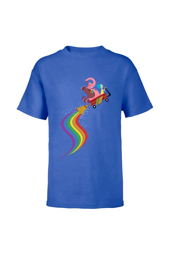 Disney Pixar Inside Out Bing Bong and Joy Rainbow T-Shirt - Short Sleeve T-Shirt for Kids - Customized-Royal