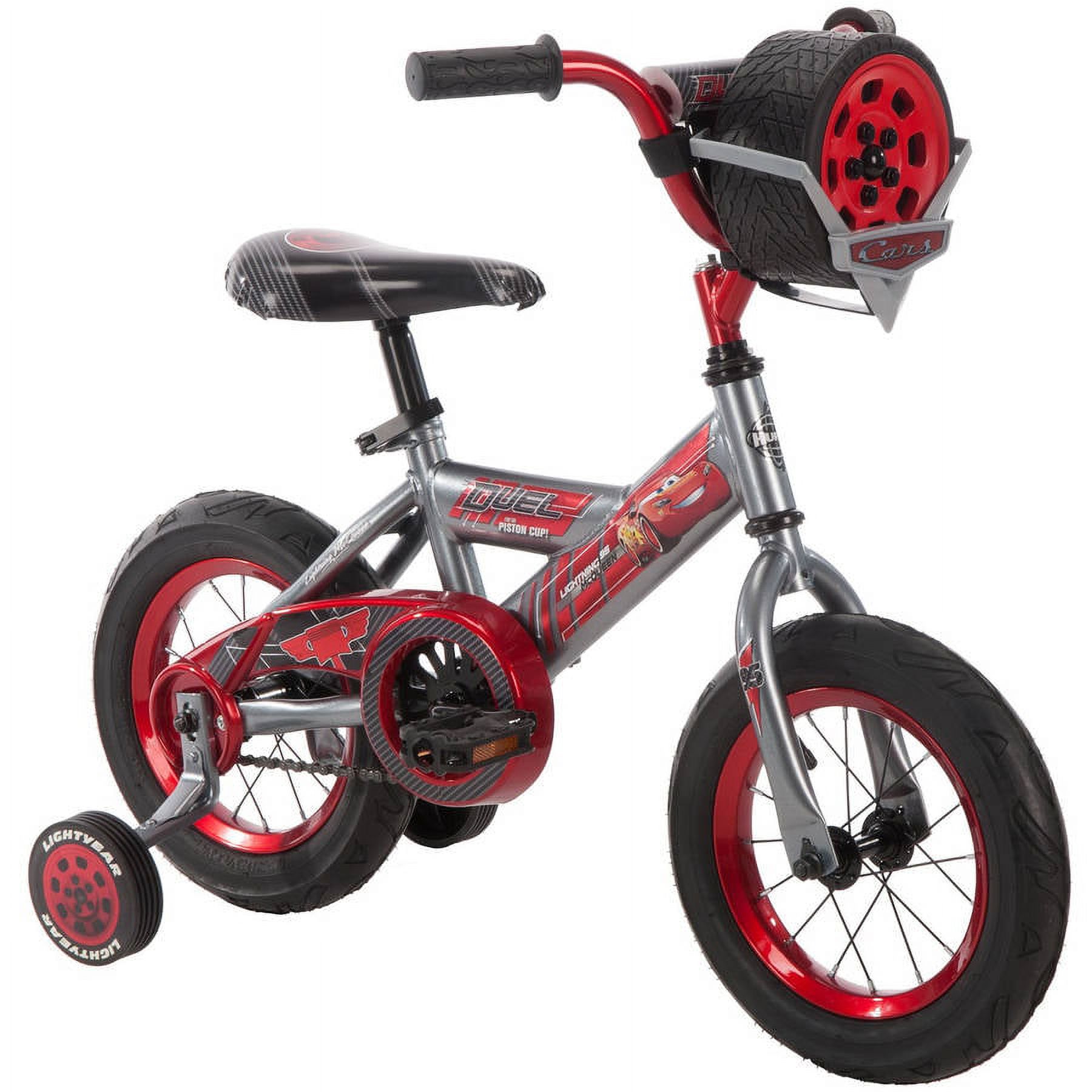 Disney Pixar Lightning McQueen 12" Boys' Red Bike with Sounds, by Huffy - image 1 of 8