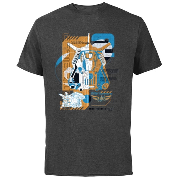 Disney Pixar Lightyear Armadillo Property of Star Command - Short Sleeve Cotton T-Shirt for Adults - Customized-Charcoal