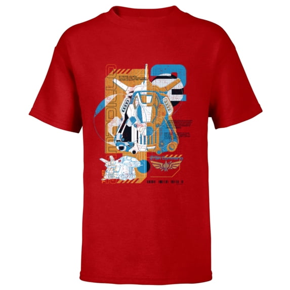Disney Pixar Lightyear Armadillo Property of Star Command - Short Sleeve T-Shirt for Kids - Customized-Red