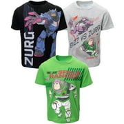 Disney Pixar Lightyear Buzz Lightyear Big Boys 3 Pack T-Shirts Toddler to Big Kid