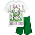 thumbnail image 1 of Disney Pixar Lightyear Buzz Lightyear Little Boys T-Shirt and Mesh Shorts Outfit Set Toddler to Big Kid, 1 of 5