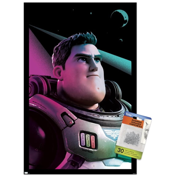 Disney Pixar Lightyear - Buzz Wall Poster with Push Pins, 14.725" x 22.375"