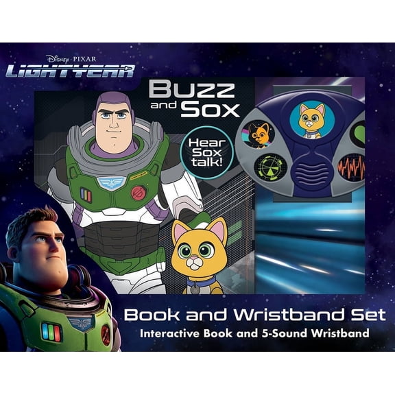 Disney Pixar Lightyear: Buzz and Sox Book and 5-Sound Wristband Set, (Paperback)