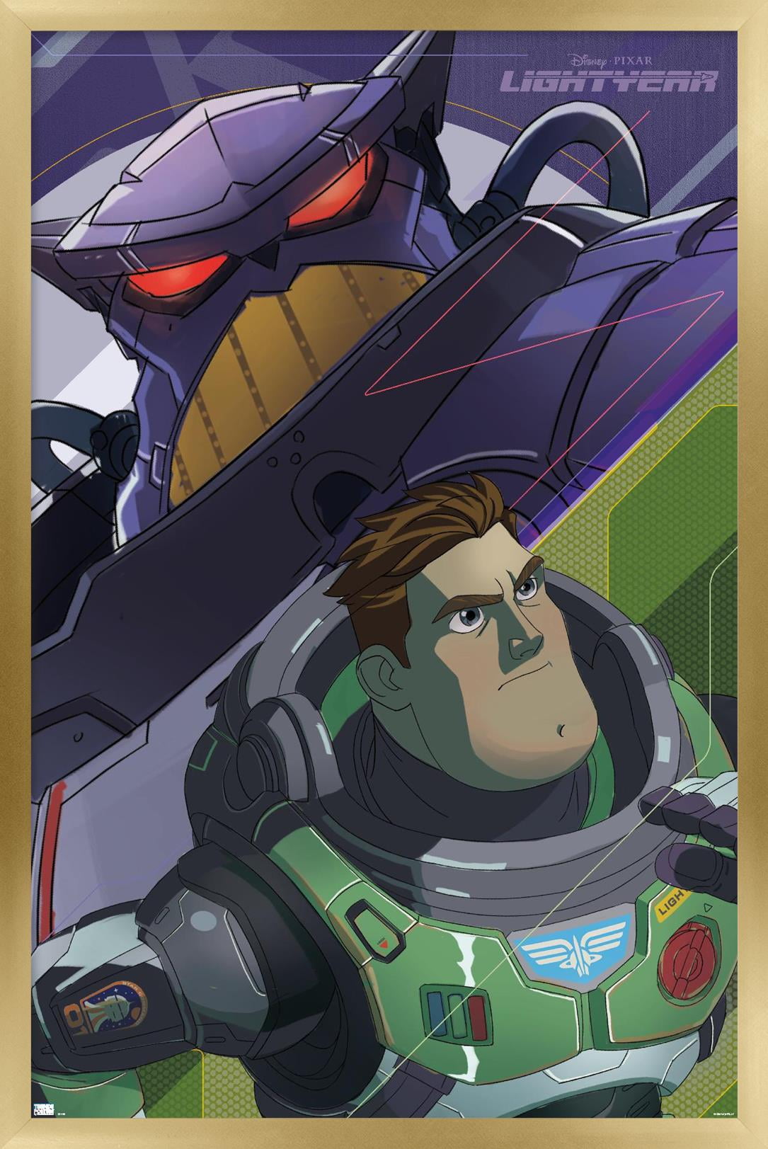 Disney Pixar Lightyear - Buzz and Zurg Wall Poster, 22.375" x 34" Framed