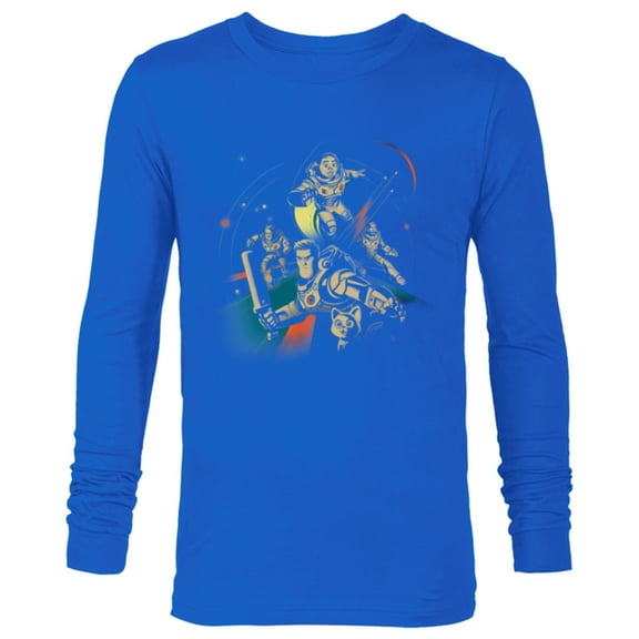Disney Pixar Lightyear Characters - Long Sleeve T-Shirt for Men - Customized-Navy