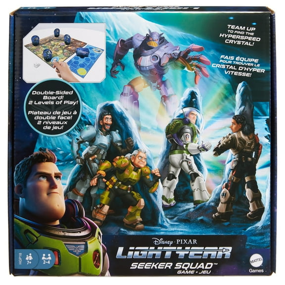 Disney Pixar Lightyear Seeker Squad Kids Game with Double-Sided Board & 2 Levels of Play