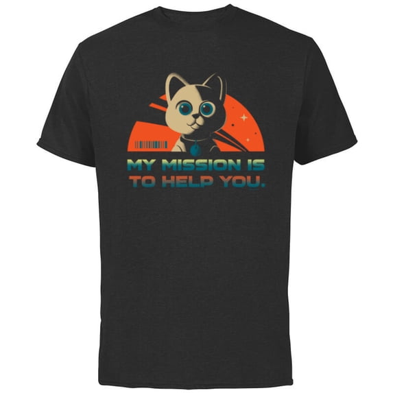 Disney Pixar Lightyear Sox My Mission is to Help You - Short Sleeve Cotton T-Shirt for Adults - Customized-Black