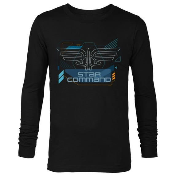 Disney Pixar Lightyear Star Command Logo - Long Sleeve T-Shirt for Men - Customized-Black