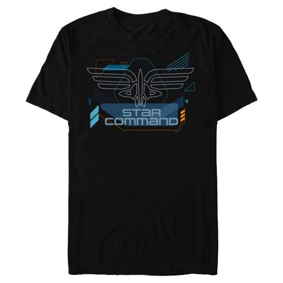 Disney Pixar Lightyear Star Command Logo - Short Sleeve Blended T-Shirt for Adults - Customized-Black
