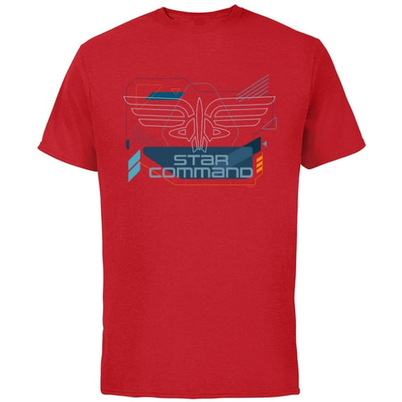 Disney Pixar Lightyear Star Command Logo - Short Sleeve Cotton T-Shirt for Adults - Customized-Red