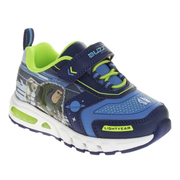 Disney Pixar Lightyear Toddler Boys Light Up Sneakers, Blue Lime, 8
