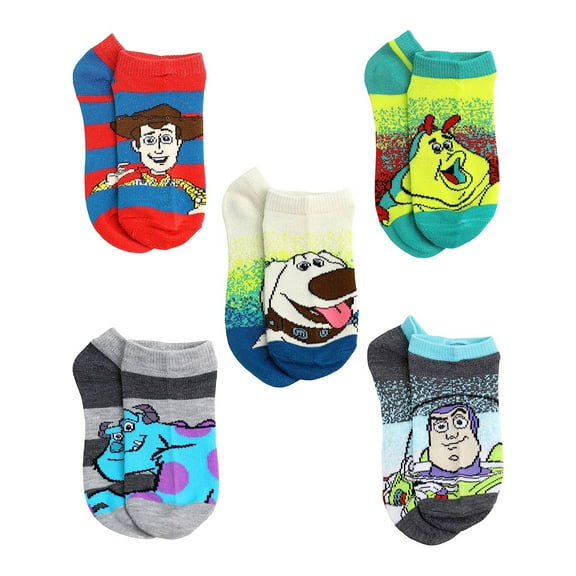 Disney Pixar Little Boys' Toy Story 5 Pack Socks, Size 4-6 (Shoe Sizes 7-10)