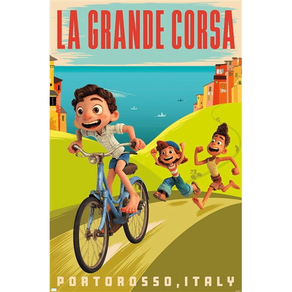 Disney Pixar Luca - La Grande Corsa Wall Poster, 14.725" x 22.375"